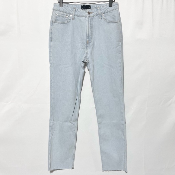 New ASOS Design Raw Hem Skinny Jeans Vintage Light Wash Stretch Denim Size 28 - Picture 5 of 16